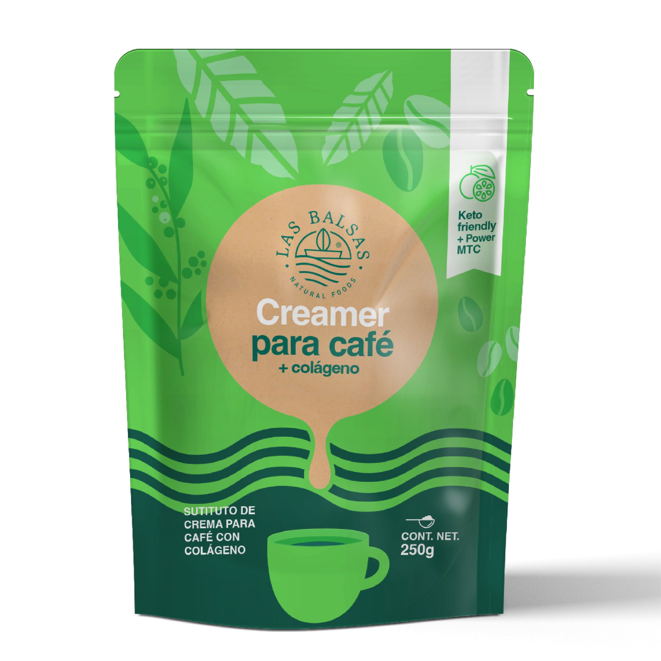 Creamer para café + Colágeno - Keto Friendly - Sustituto de crema para café con colágeno - Las Balsas (250g)