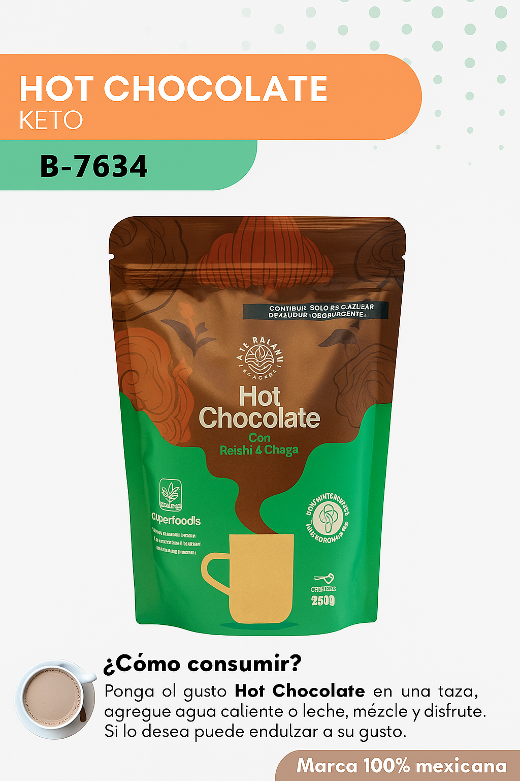 Hot Chocolate con Adaptógenos – Las Balsas (250 g)