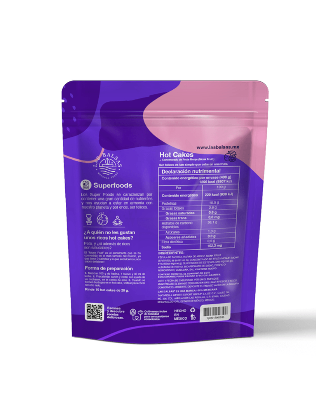 Harina para Hotcakes con Monk Fruit – Las Balsas (400 g)