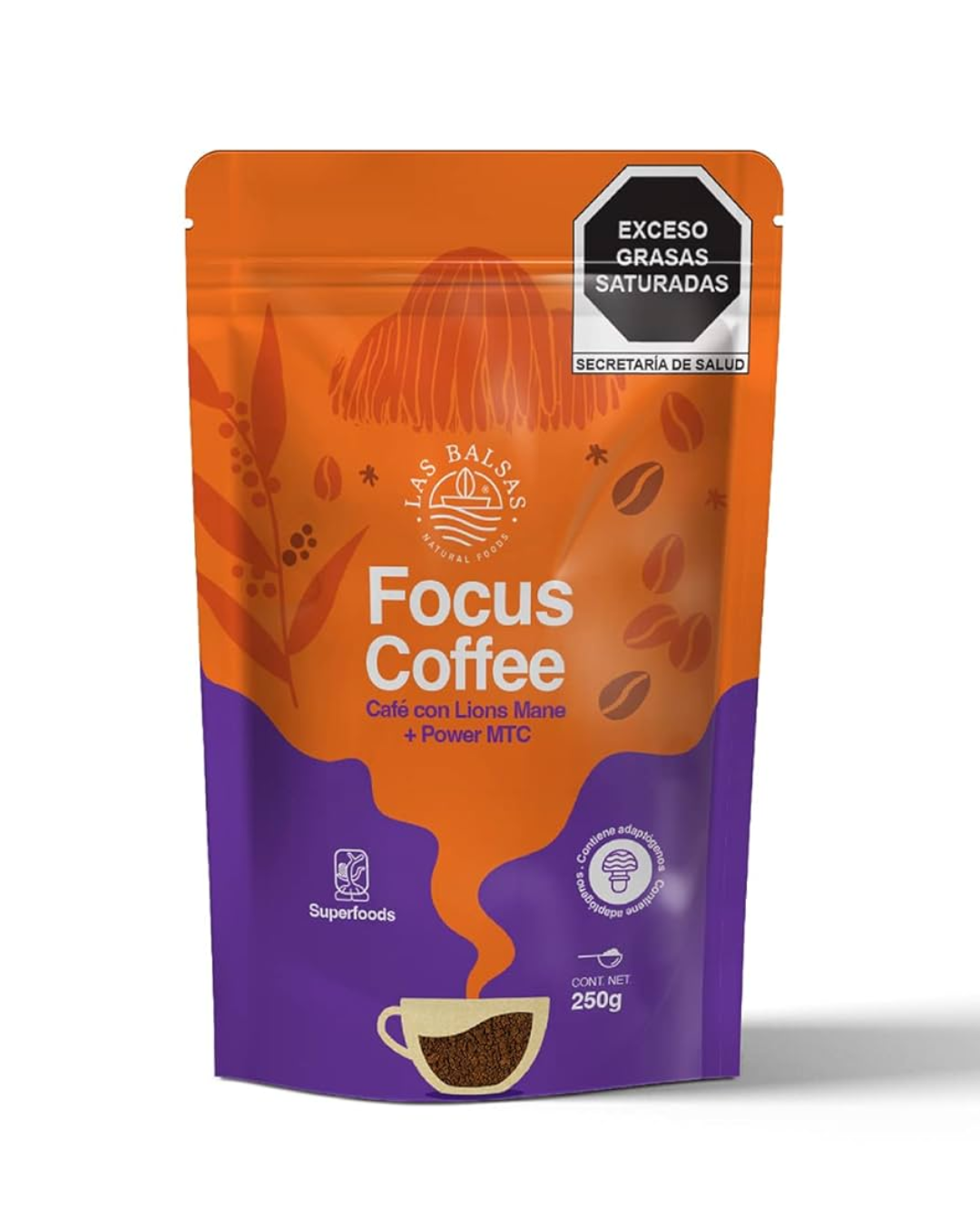 Focus Coffee Las Balsas – Café con Lions Mane y Power MCT, 250 g