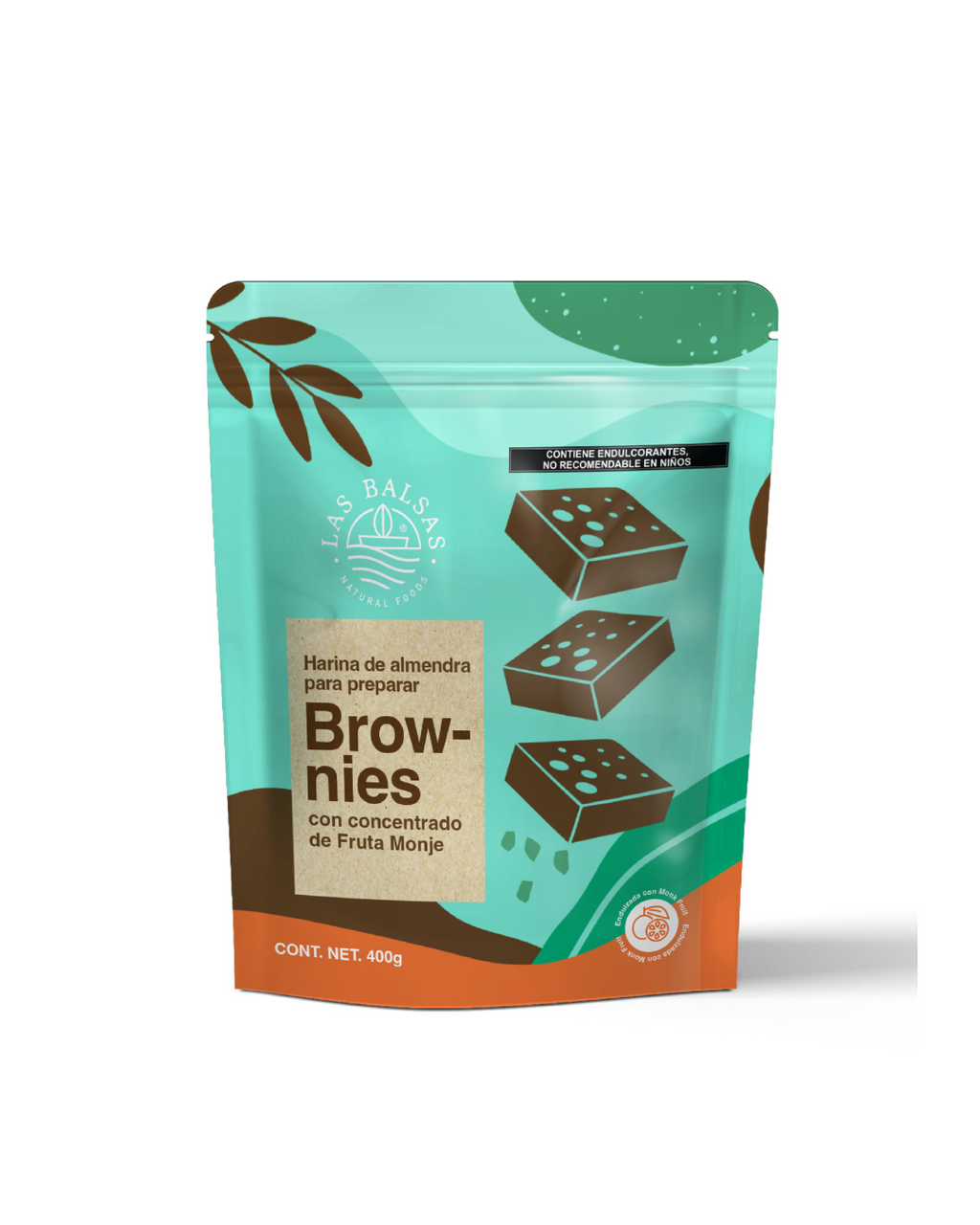 Harina Keto para Brownies con Monk Fruit – Las Balsas (400 g)